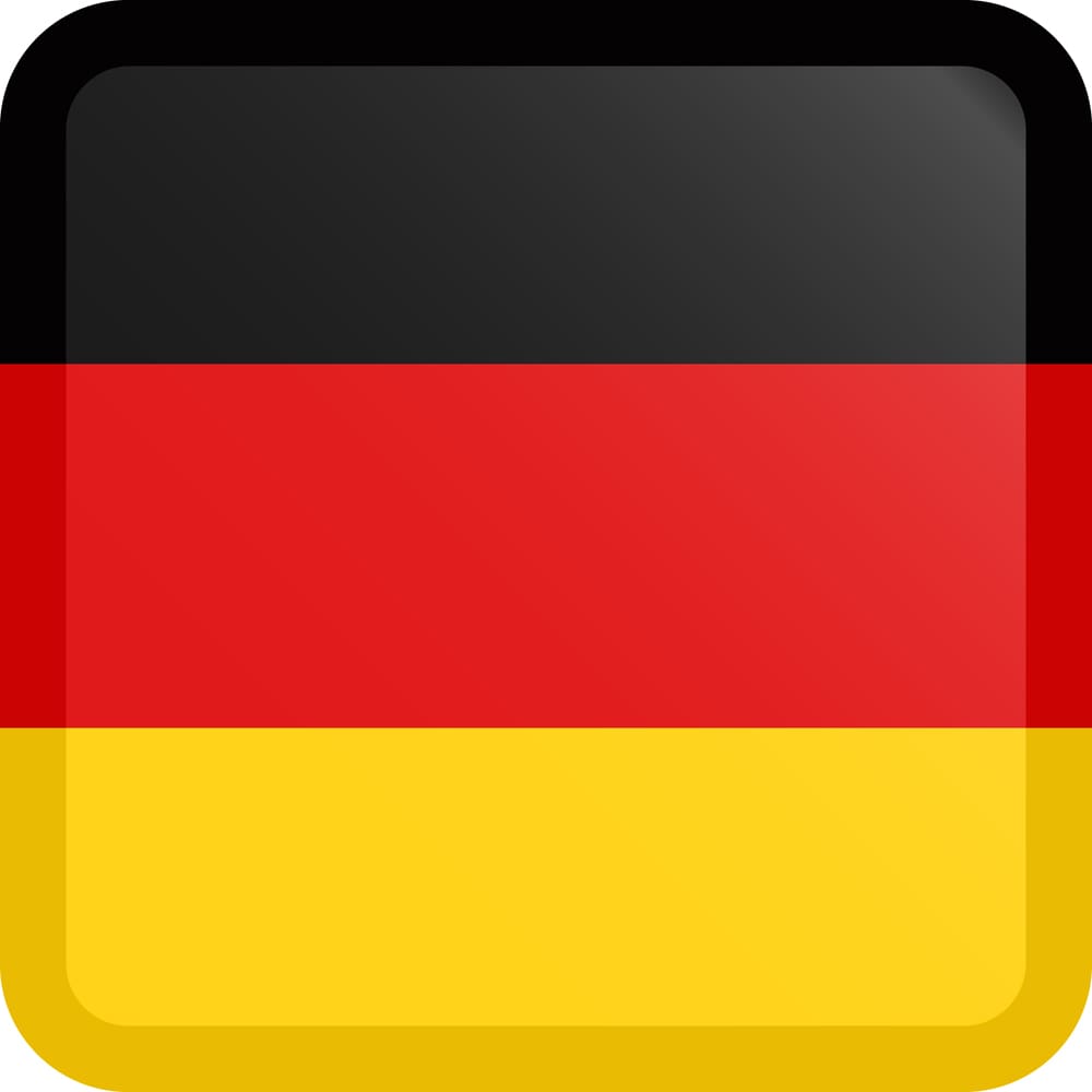 Germany Flag Button Square Medium